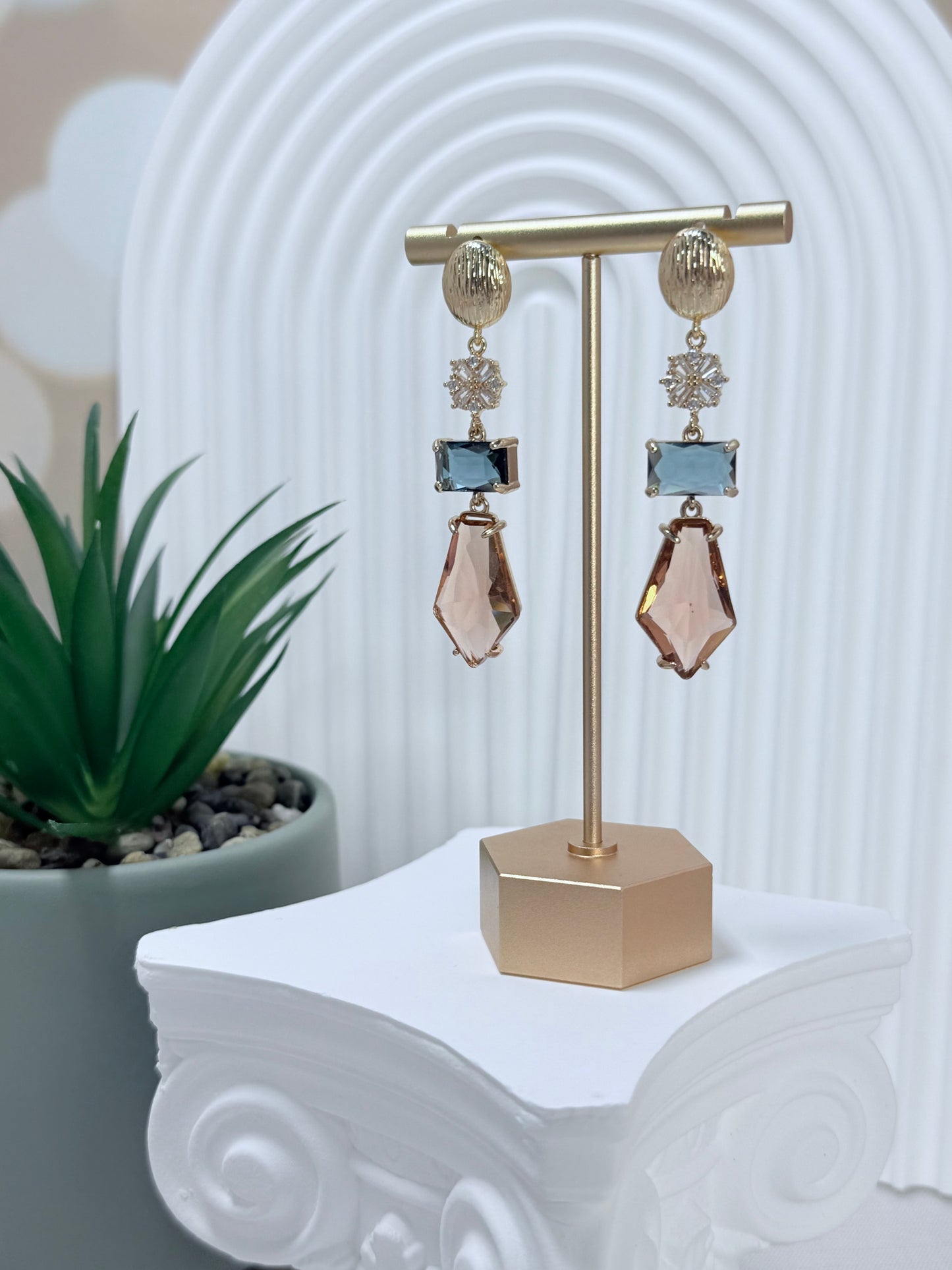 Navy and Rose Gemstone