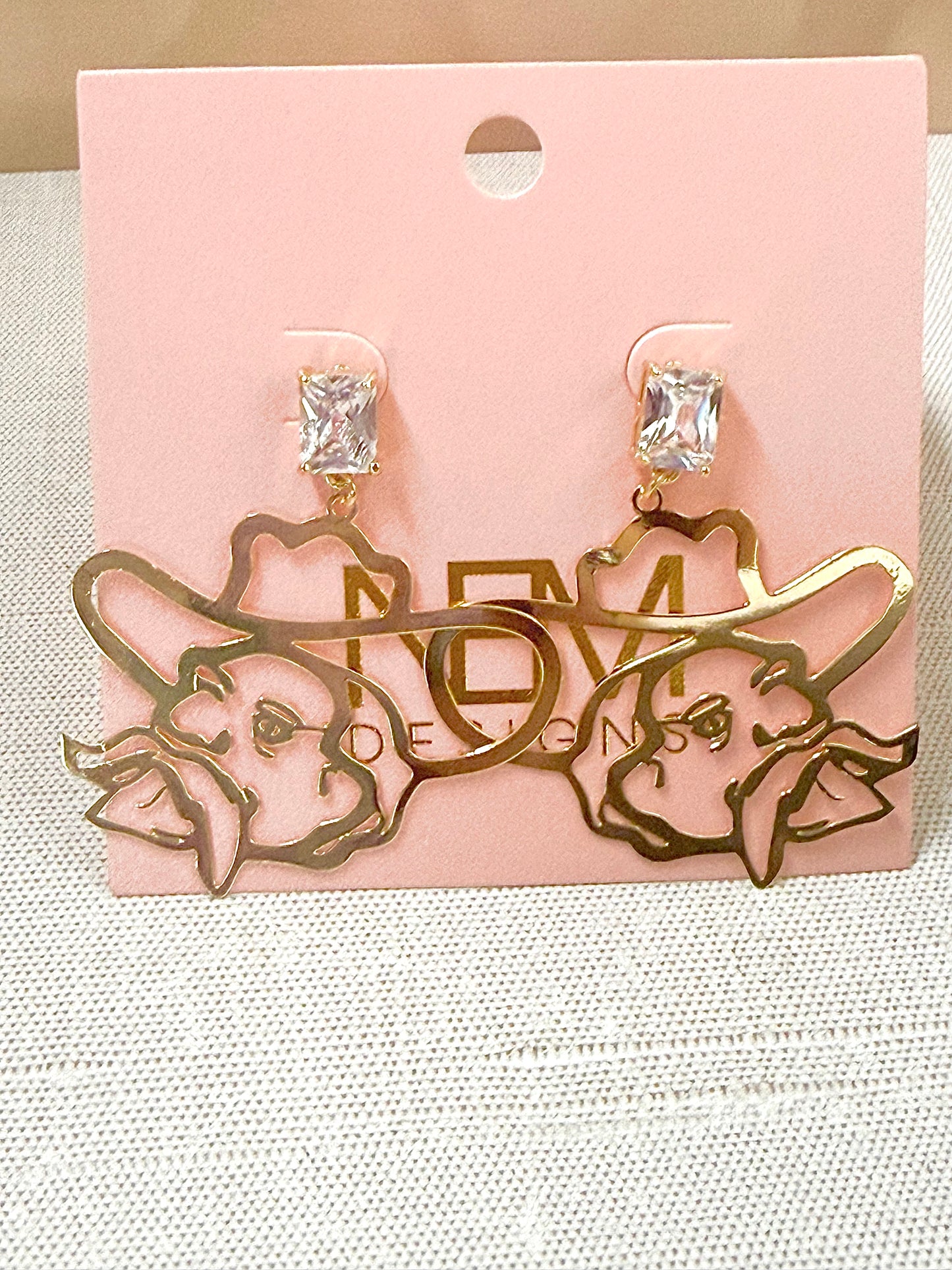 Gemstone Stud Rebel Earrings