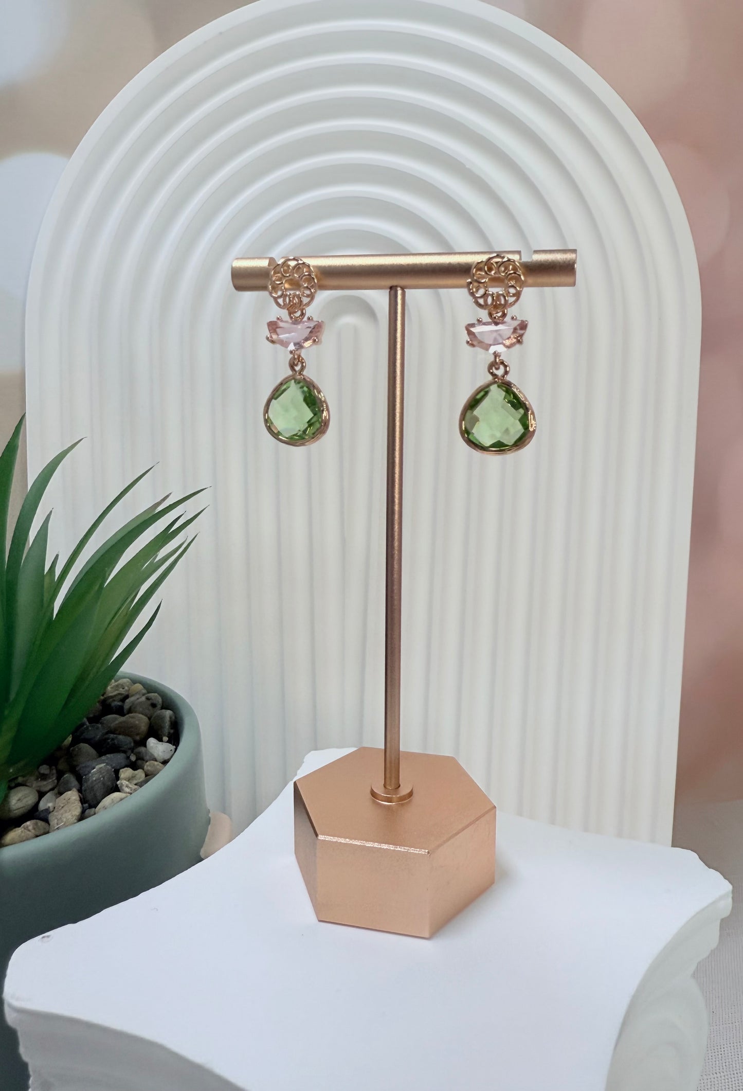 Pink and Green Gemstone