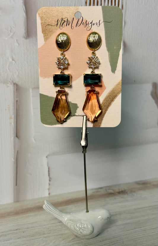 Four Tiered Statement Earrings