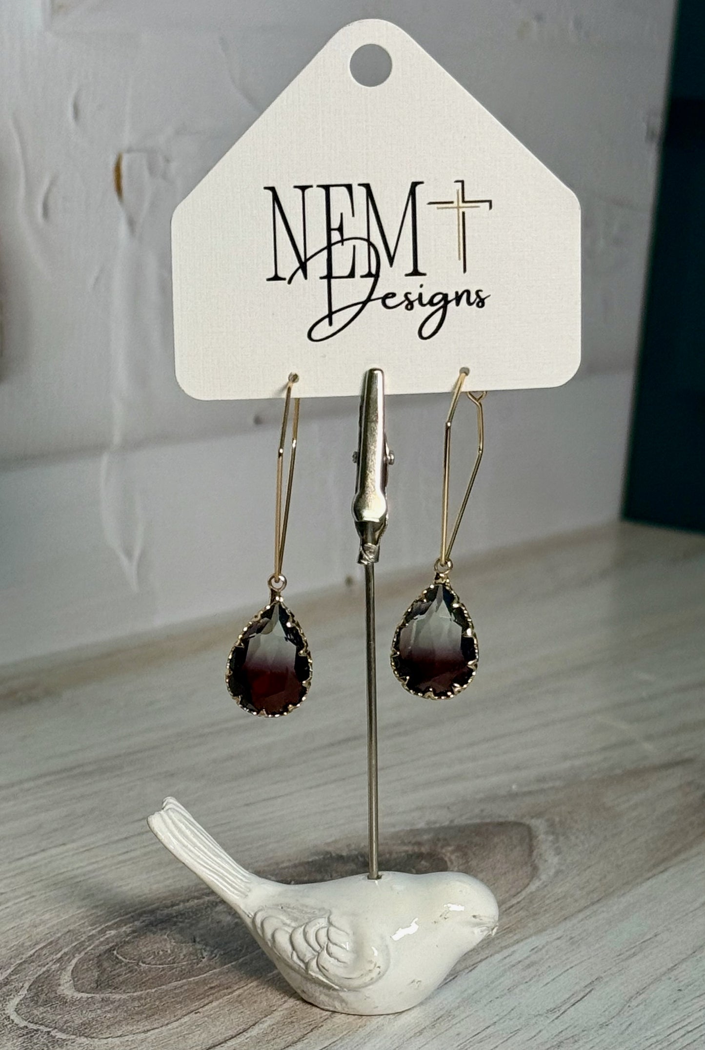 Gemstone Dangle Earrings