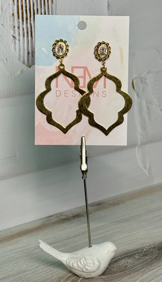 Large Gold Cutout Earrings