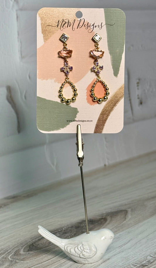 Four Tiered Statement Earrings